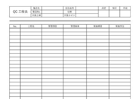 【無料】QC工程表テンプレート_縦_001