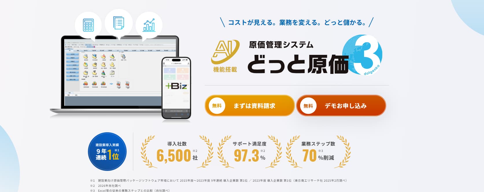実行予算・原価管理システム「どっと原価3」